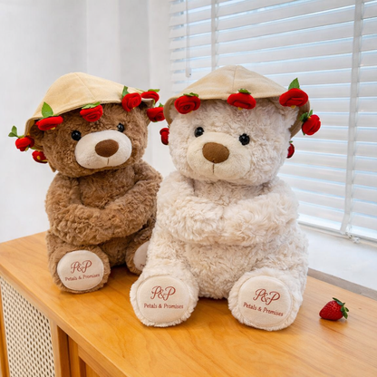 P&P Teddy Bear with Rose Blanket